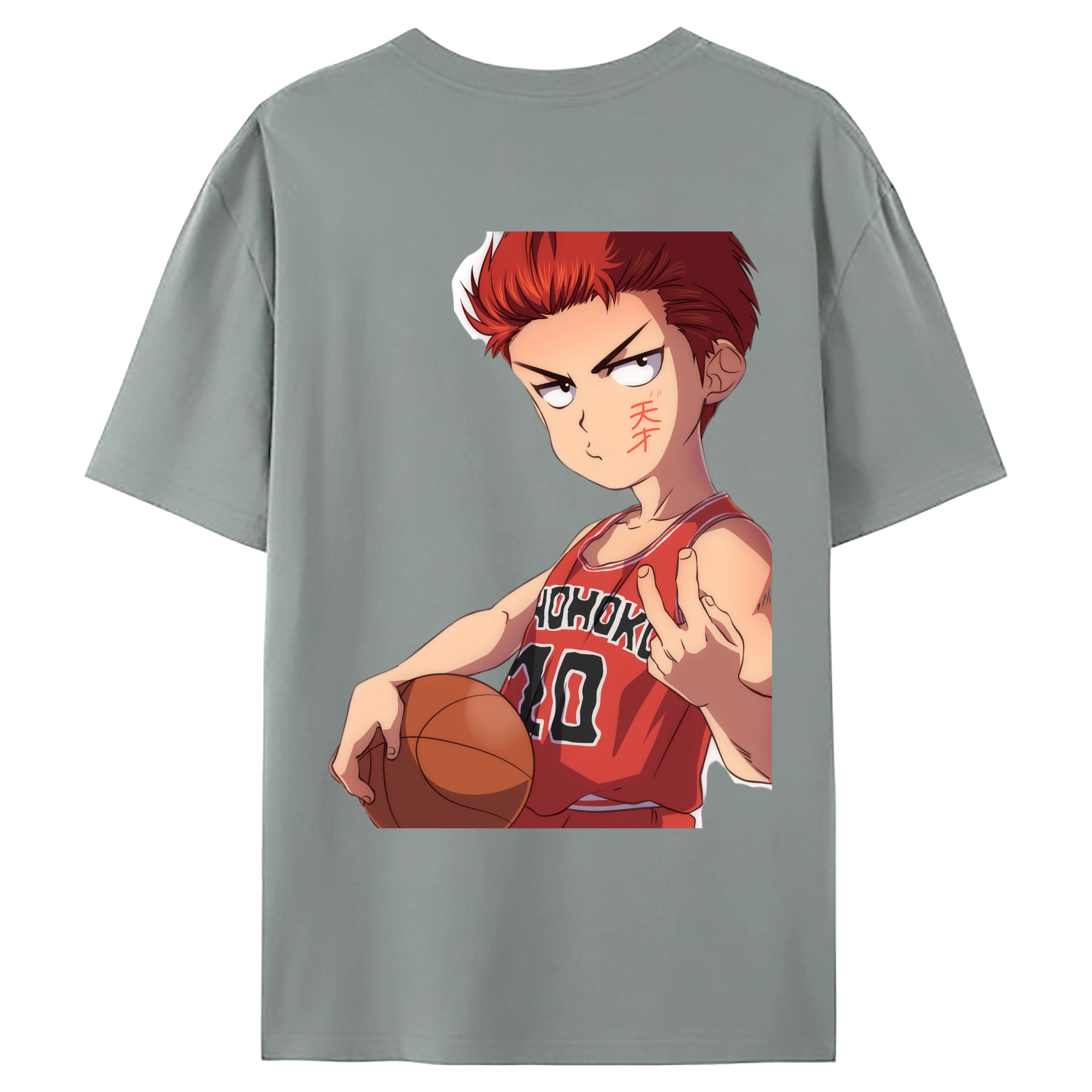 （画像用） SLAM DUNK／スラムダンク 綿100％ メンズ半袖Tシャツ（バックプリント） 通気性